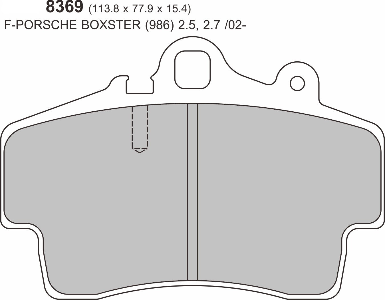 PBS Porsche Boxster 987 (2.7) Front Performance Brake Pads 8369 - Performance automotive part