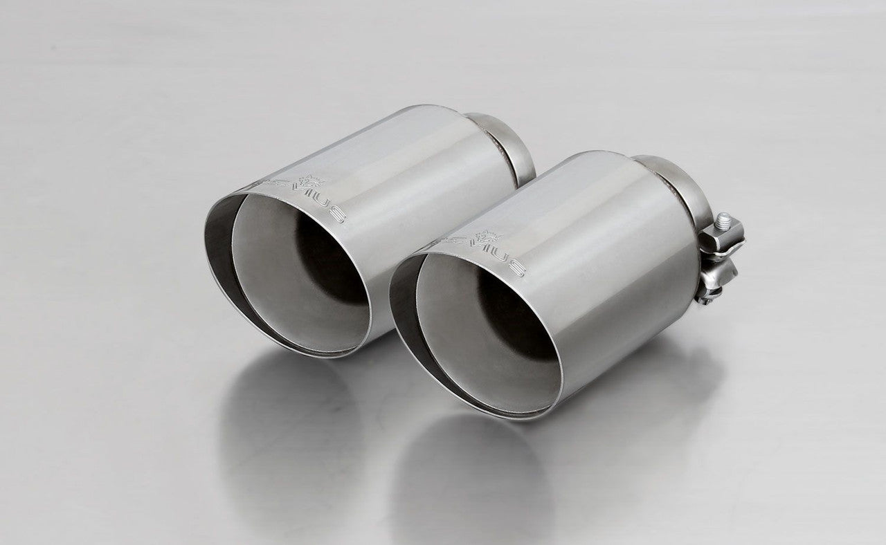Remus Exhaust Non-Resonated Cat back System using the OE valve control system with 2 102 mm angled, straight cut, chromed , Titanium internals - 1 Series F20/F21 LCI M140i 2015-2018 (Copy) (Copy)