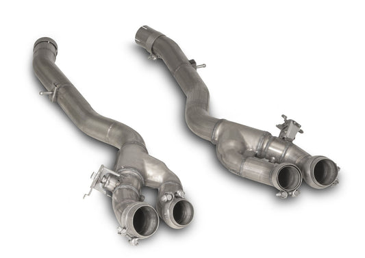 Remus Cat back Racing System Left/Right with Integrated valves using the OE valve control system with 4 tail pipes Ø 98 mm Black Chrome, straight, carbon insert - 3 Series G80 M3 Competition 375 kW S58B30A 2021-