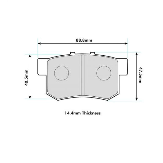 PBS Rear Performance Brake Pads Honda Civic FD2 - Performance automotive part