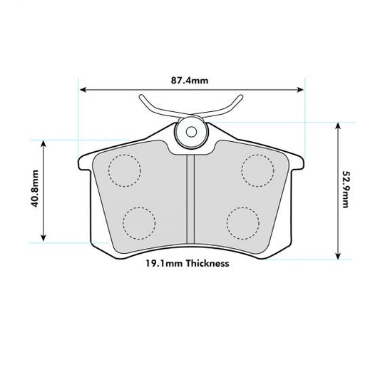 Renault Megane 225/250/265 Rear Performance Brake Pads PBS 1192 - Performance automotive part
