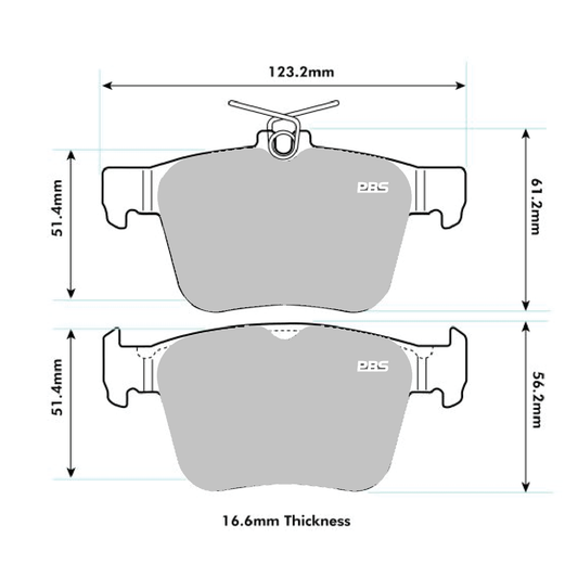 PBS Performance Brake Pads Audi TT MK3 Rear - Performance automotive part