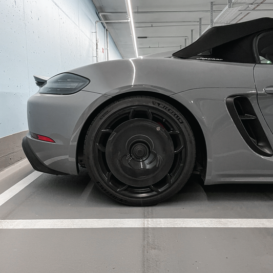 CARBON FIBER AERO DISCS [EVO] for Porsche 718 Cayman GT4 & Spyder - ALU wheels