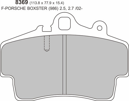 PBS Porsch Cayman 987 2.7 Front  Performance Brake Pads - Performance automotive part