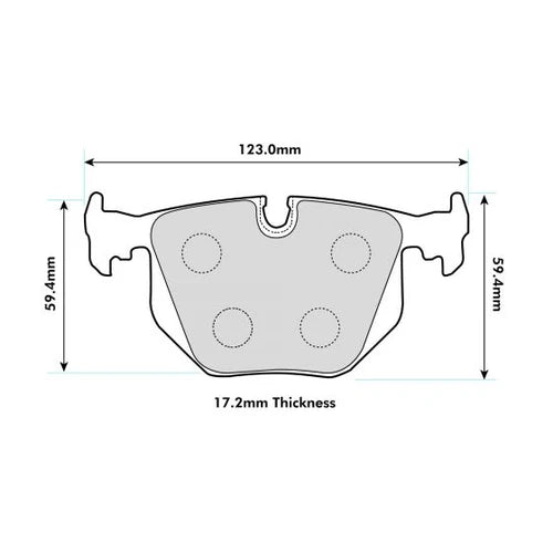 PBS BMW M3 E46 Rear Performance Brake Pads 8422