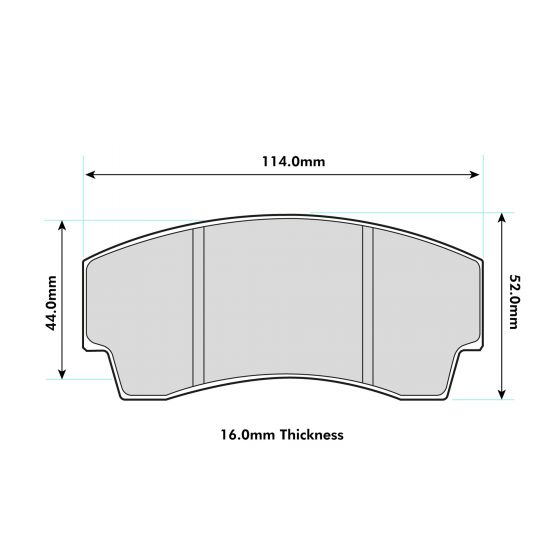 PBS Performance Brake Pad 8495 Alcon H Type 16mm - Performance automotive part