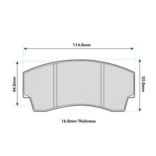 PBS Performance Brake Pad 8495 Alcon H Type 16mm - Performance automotive part