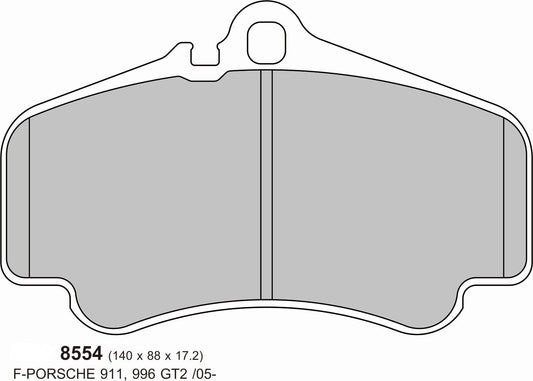 PBS Porsche 911 (997) 3.8 Carrera S/4/4S/GTS  08-12 FRONT Performance Brake Pads - Performance automotive part
