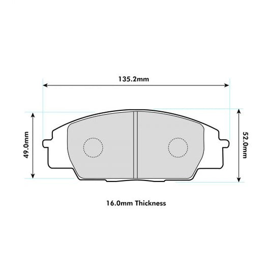 PBS Honda S2000 Front Performance Brake Pads - Performance automotive part