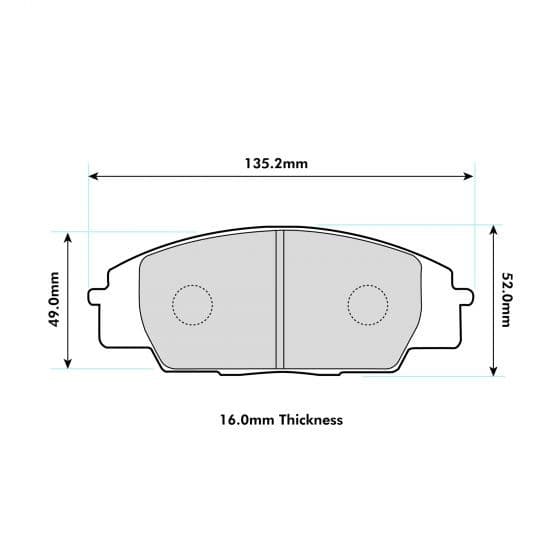 PBS Front Performance Brake Pads Honda Civic FN2 - Performance automotive part
