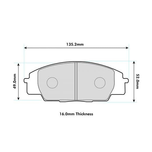 PBS Front Performance Brake Pads Honda Civic FN2 - Performance automotive part