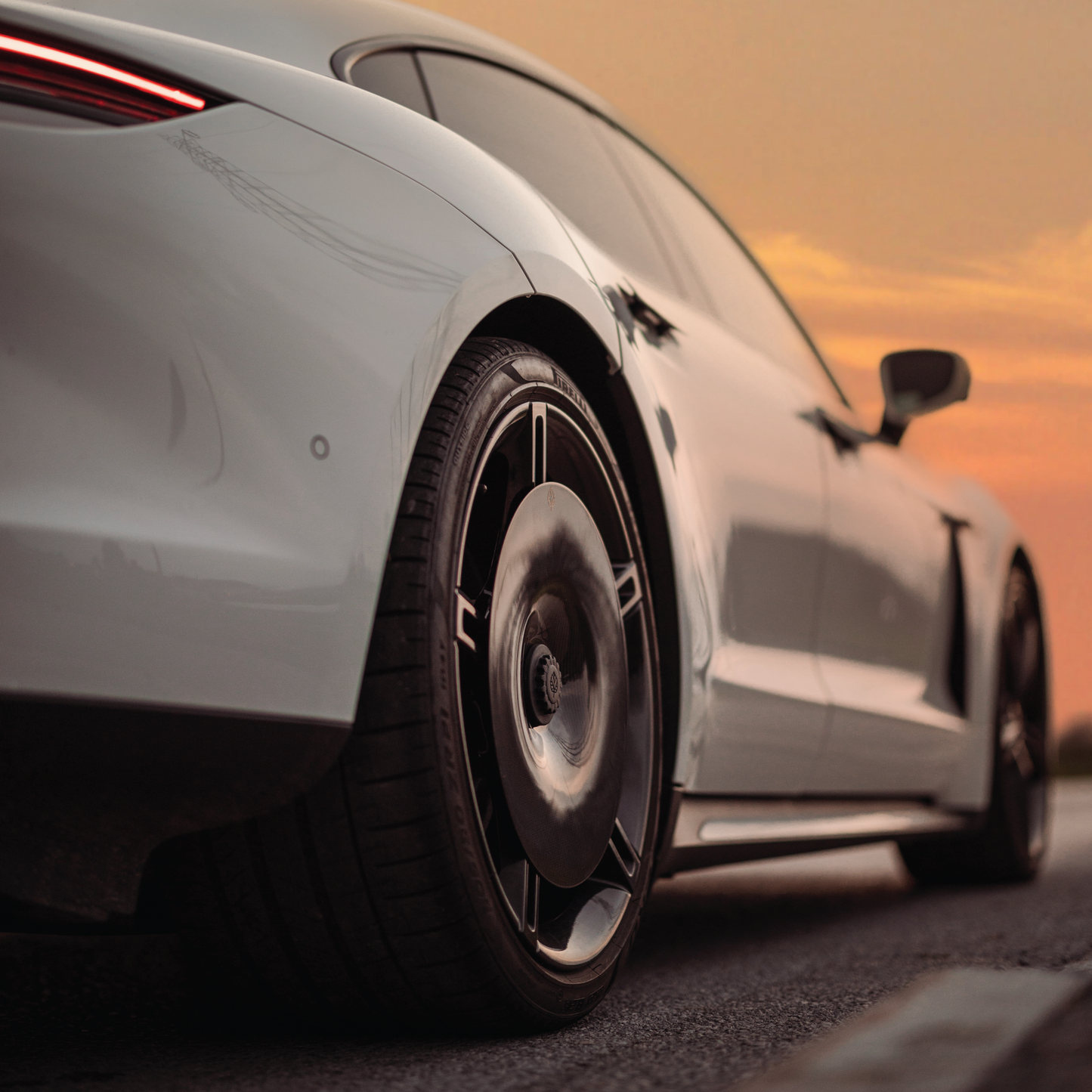 CARBON FIBER AERO DISCS [EVO] for Porsche Taycan - ALU wheels