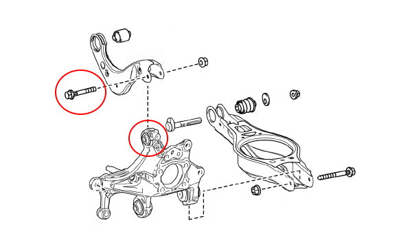 PowerAlign Camber Bolt Kit (12mm x 70mm) Upper rear control arm GR Yaris