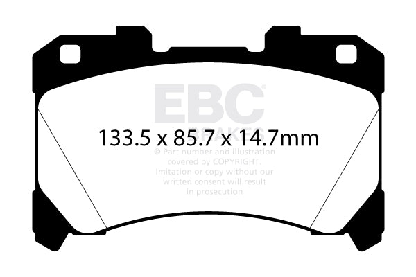 EBC Brakes Racing RP-1 Track and Race Brake Pads Part No: DP82430RP1 Yaris GR