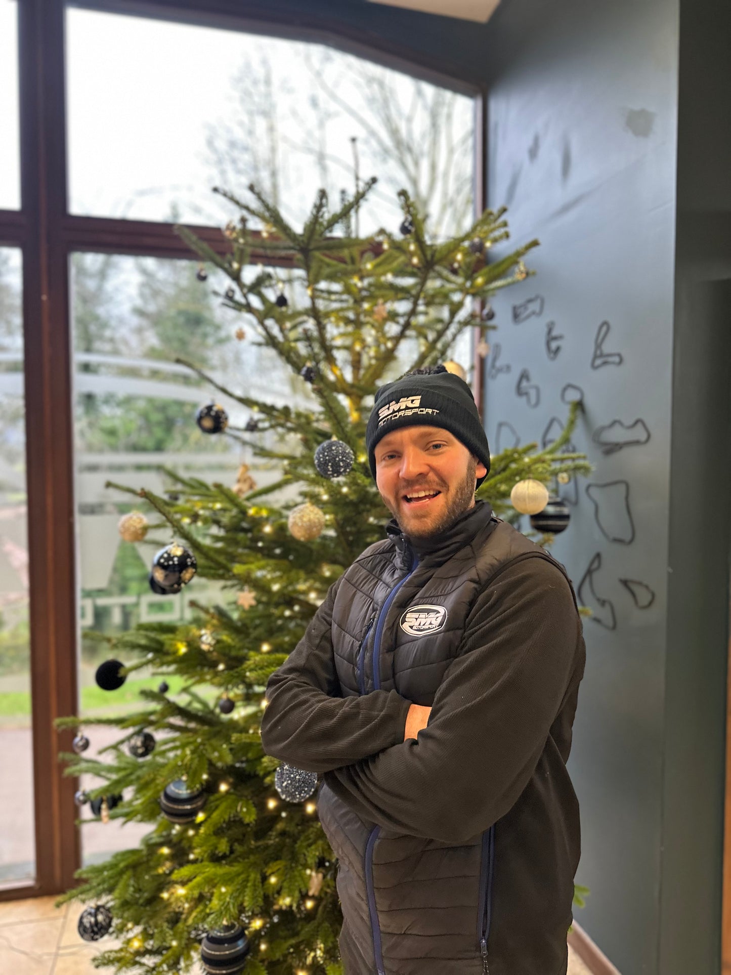 SMG Motorsport embroidered bobble hat