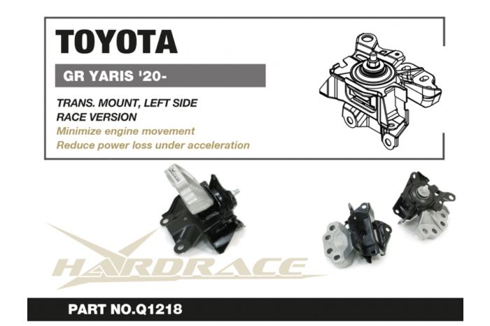HARDRACE TOYOTA GR YARIS 20+ GXPA16 MT TRANS. MOUNT, LEFT SIDE (RACE VERSION) - 1PCS/SET