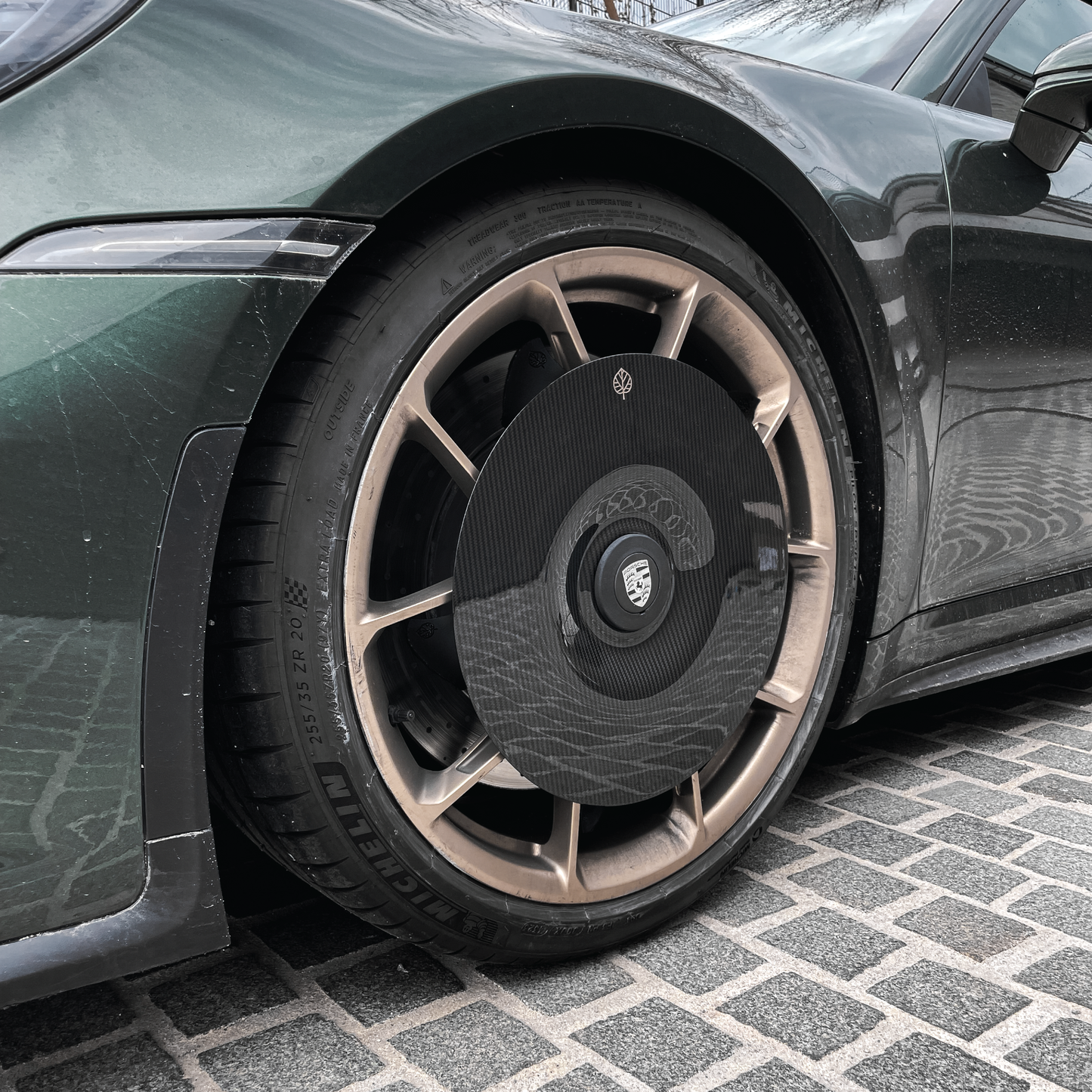 CARBON FIBER TURBOFANS [EVO] for Porsche 911 GT3 (992.1) - ALU wheels - Front