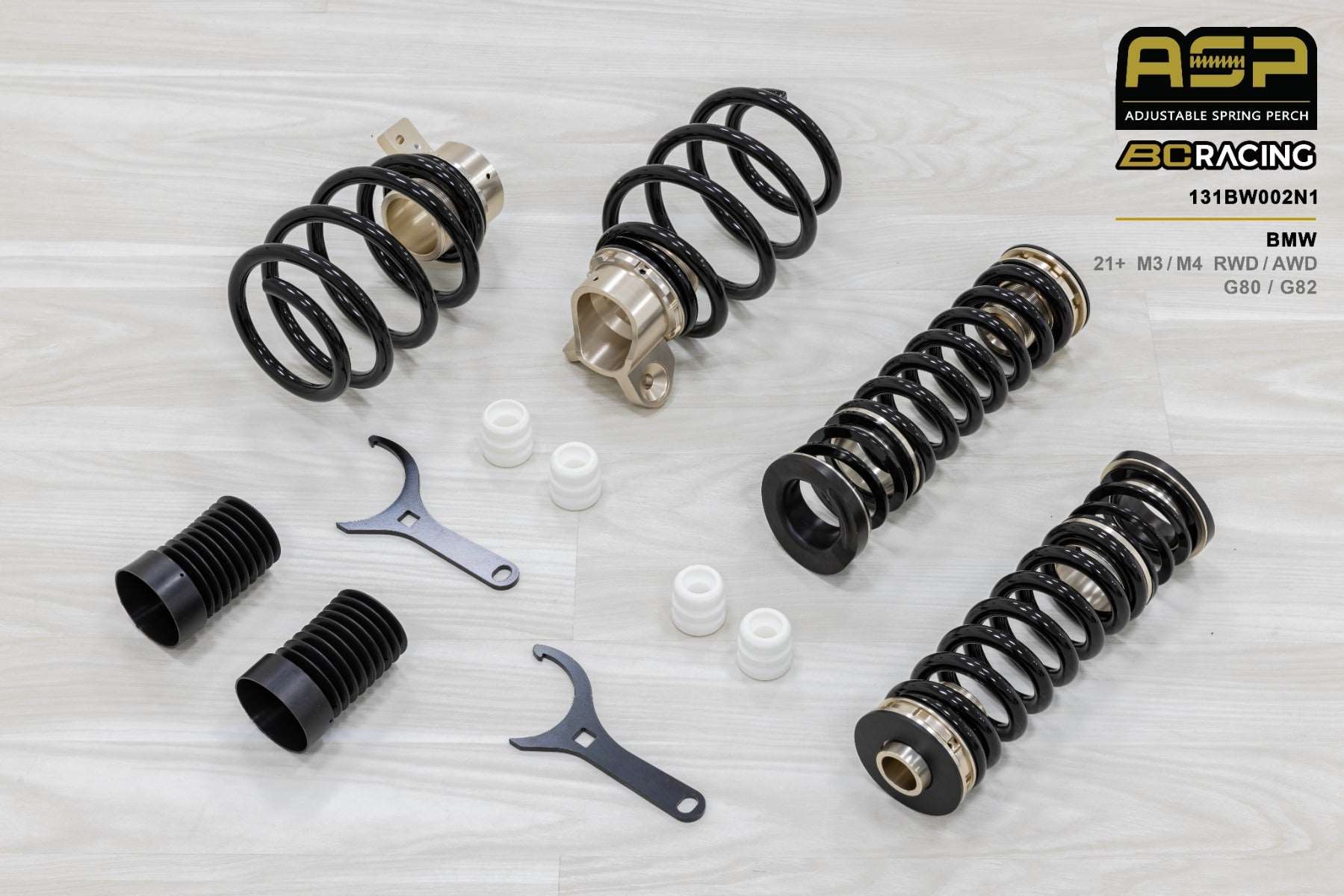BC Racing ASP ADJUSTABLE SPRING PERCH BMW M3/M4 RWD/AWD G80/G82 (21+) - Performance automotive part